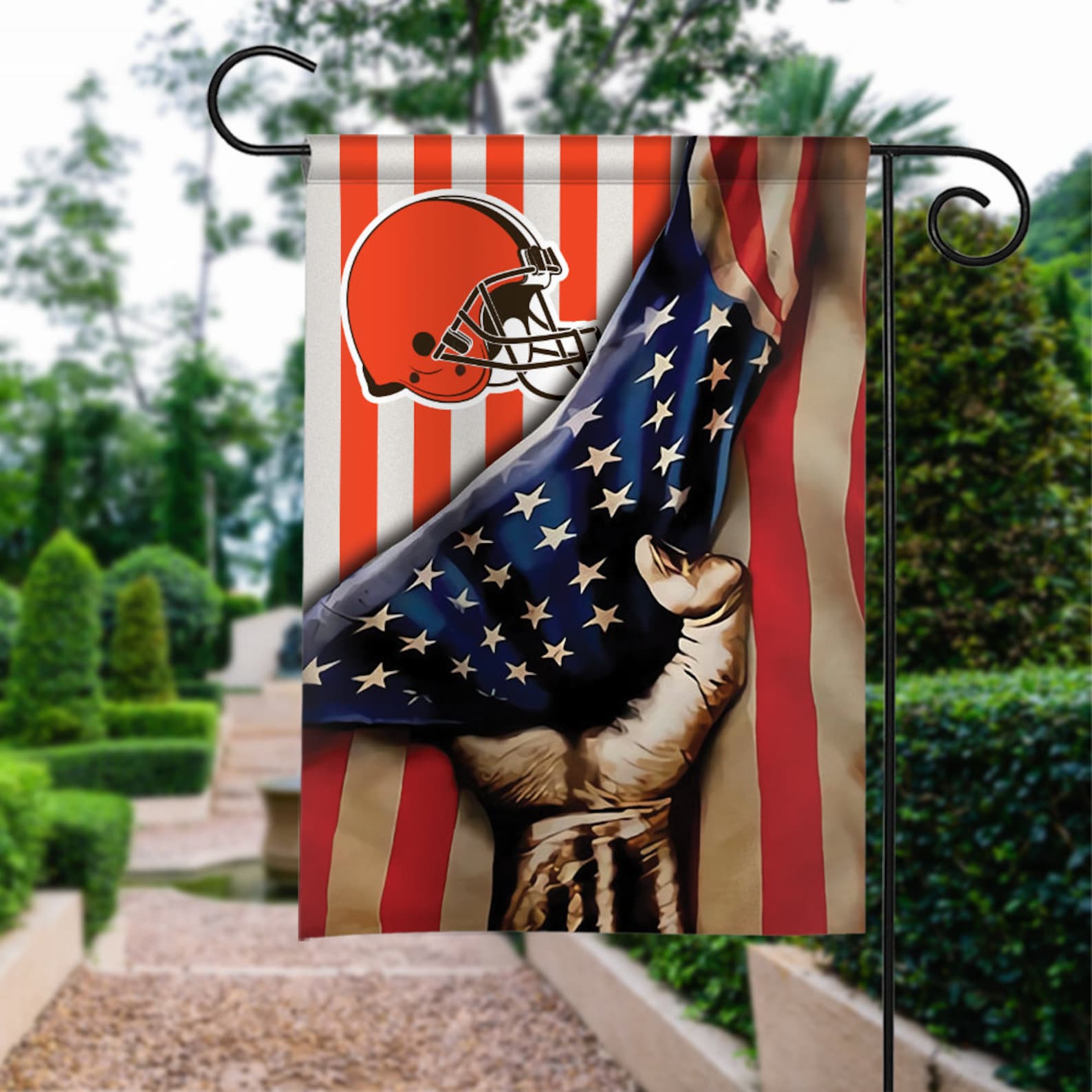Cleveland Browns Flag Cleveland Browns Lawn Sign Cleveland Etsy