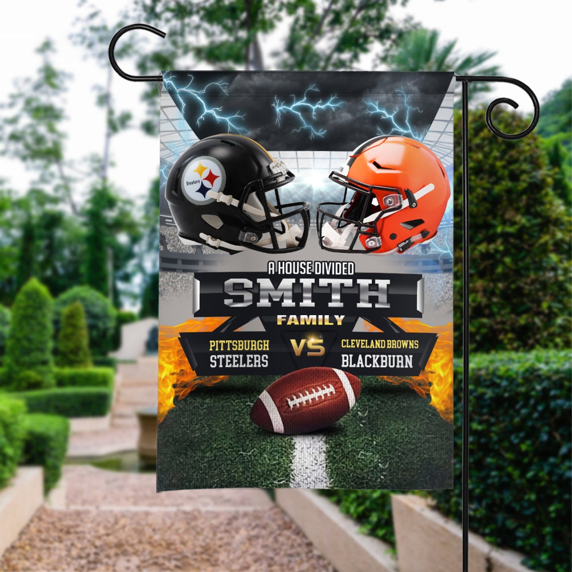 Custom House Divided Flag Custom NFL House Divided Flag Etsy