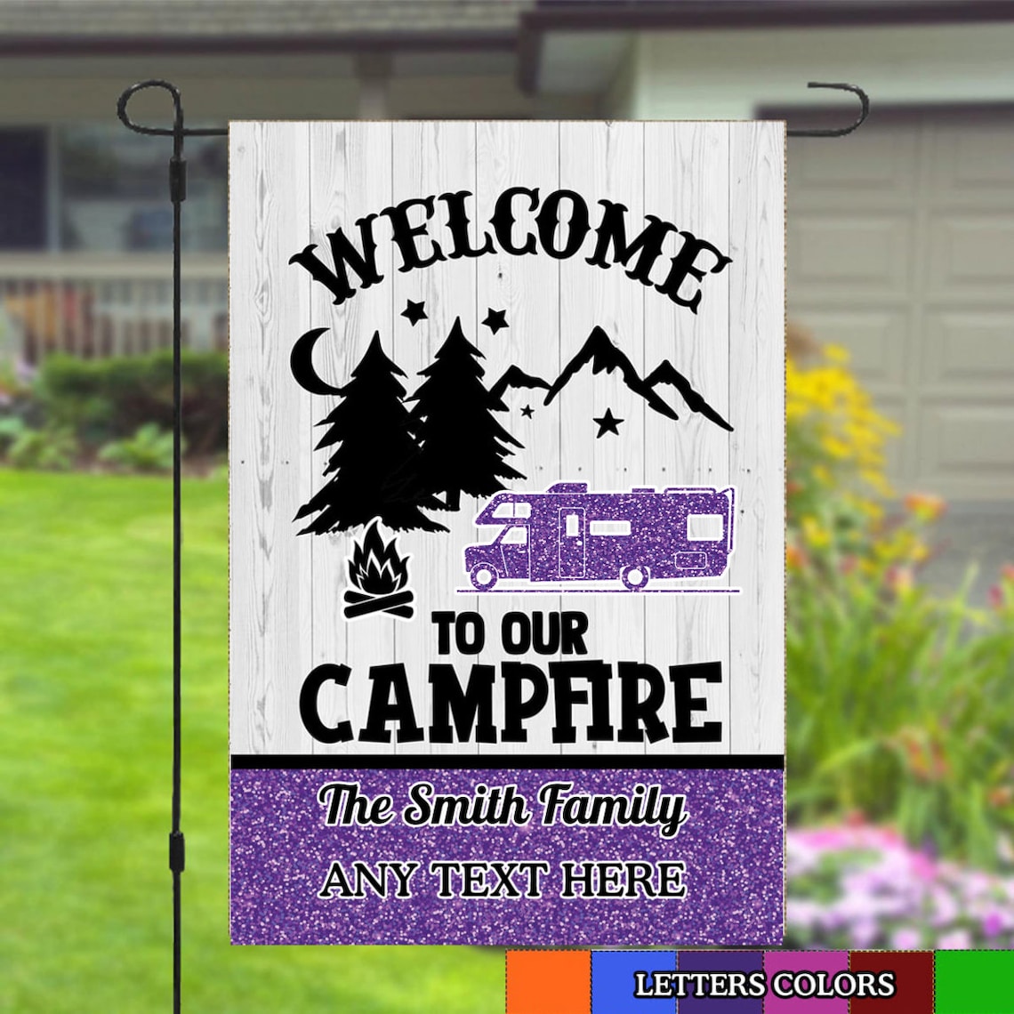 Personalized Camping Flag Camper Flag Adventure Flag Etsy