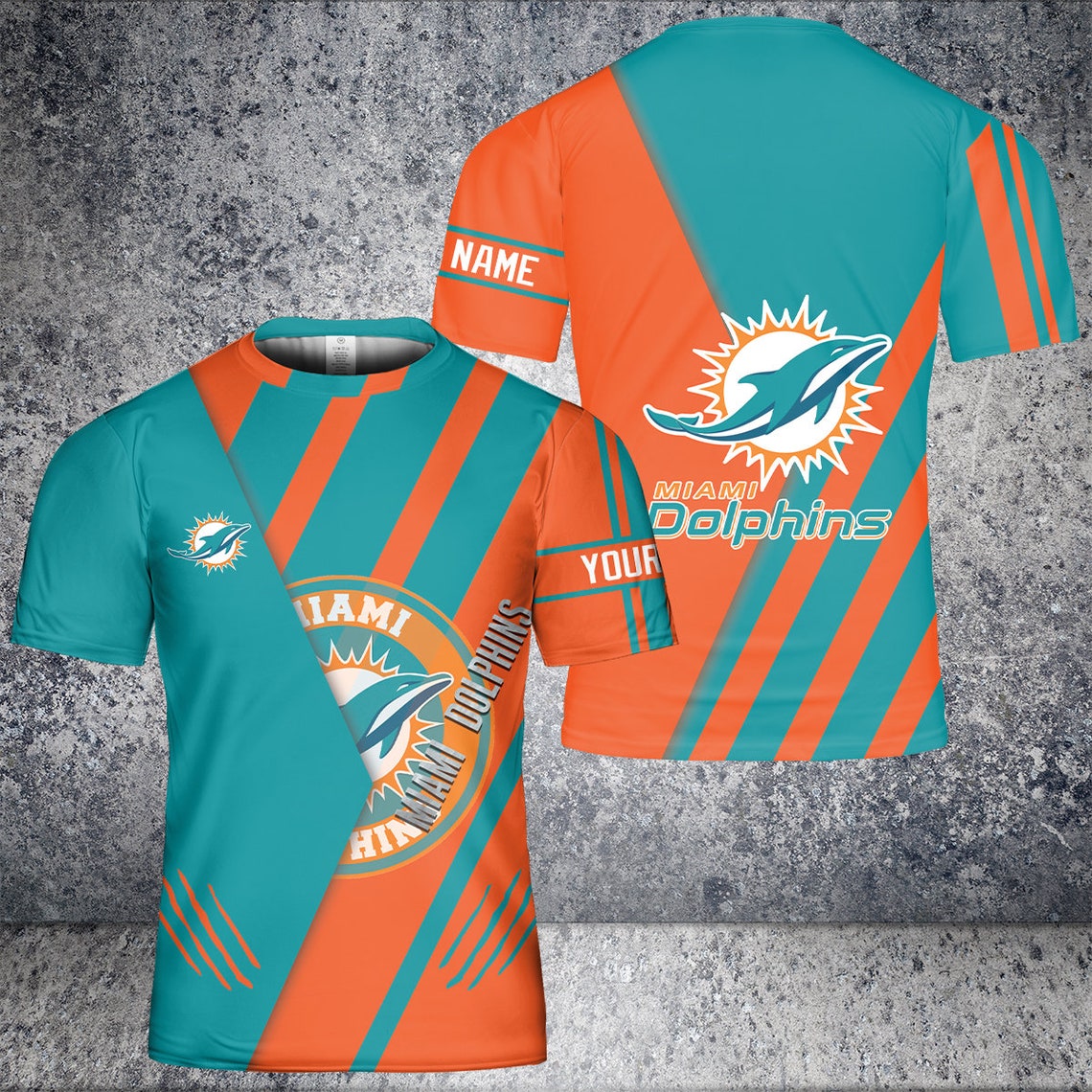 Personalized Miami Dolphins Full Printing Shirt Custom Miami | Etsy