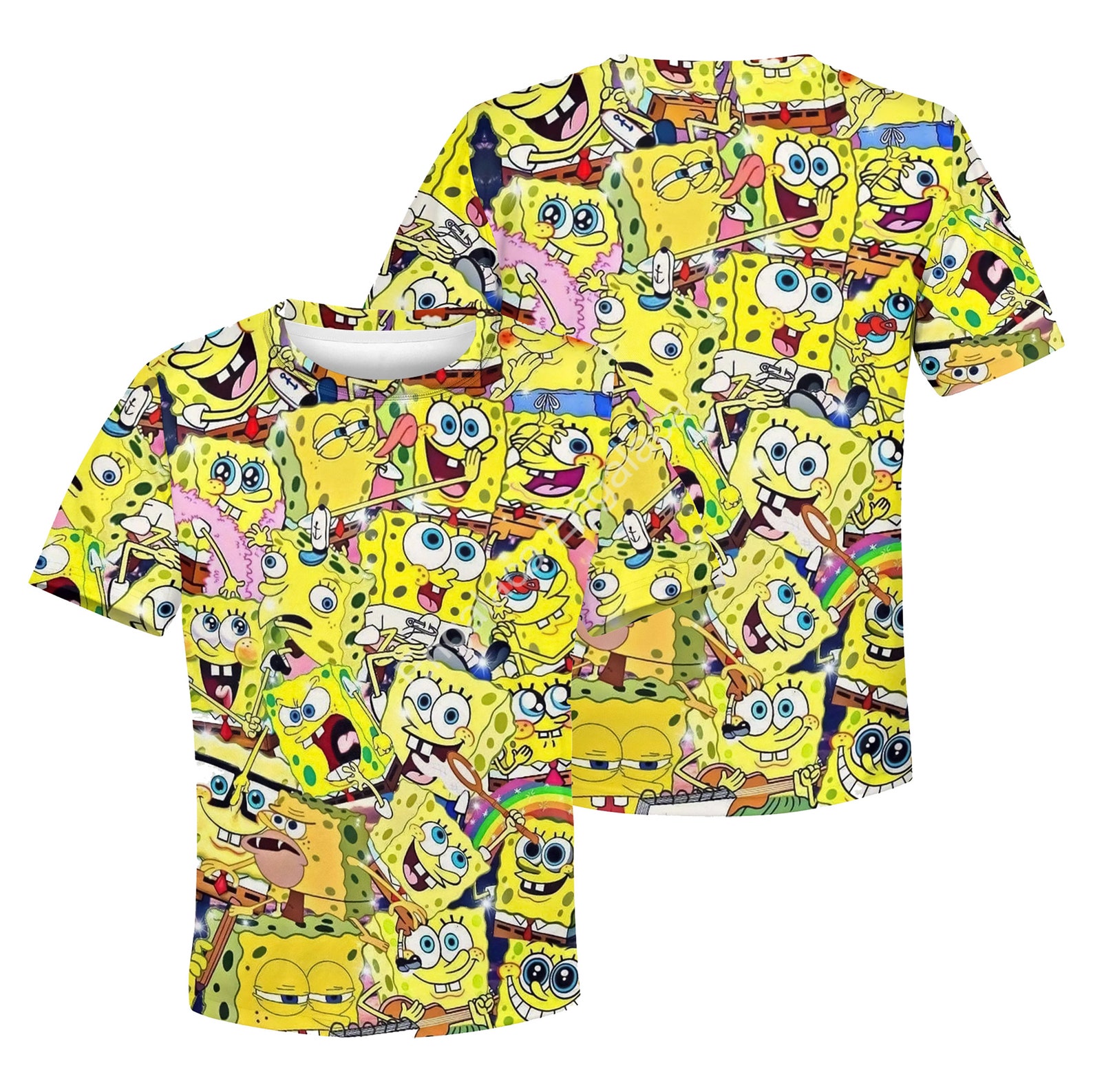 SpongeBob SquarePants Full Printing Shirt SpongeBob | Etsy