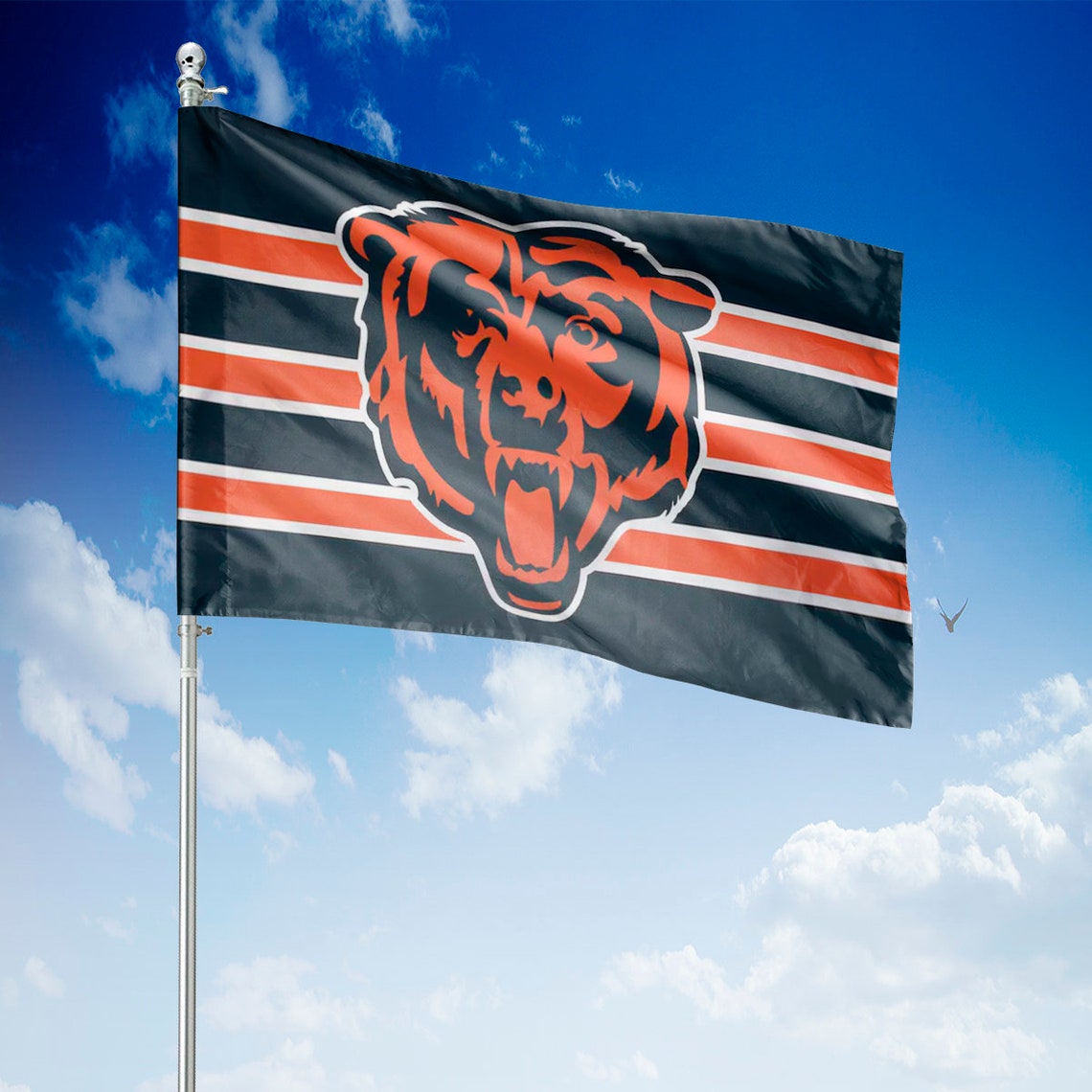 Chicago Bears Flag Chicago Bears NFL Flag Chicago Bears Lawn Etsy