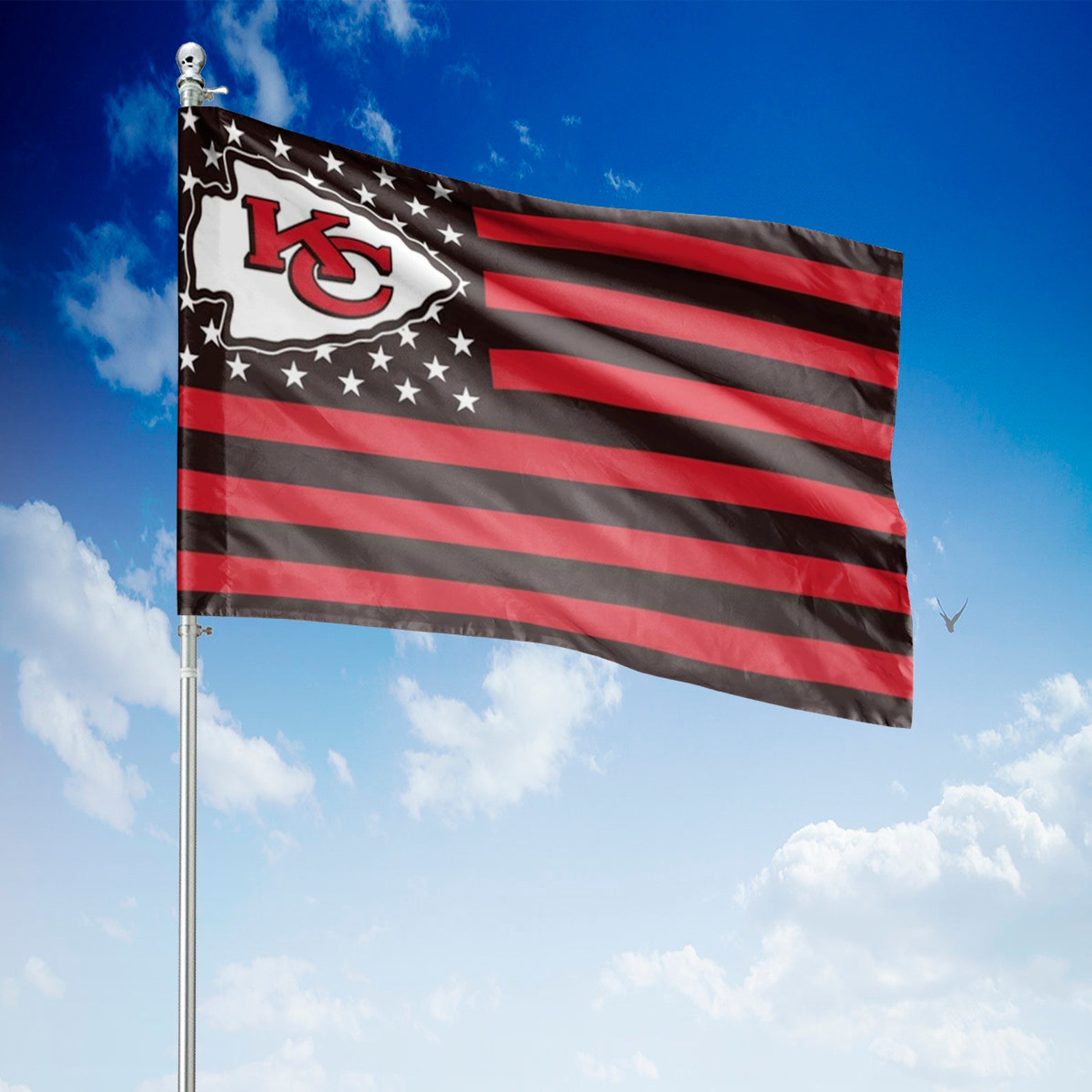 Kansas City Chiefs Flag Kansas City Chiefs Lawn Sign Kansas Etsy