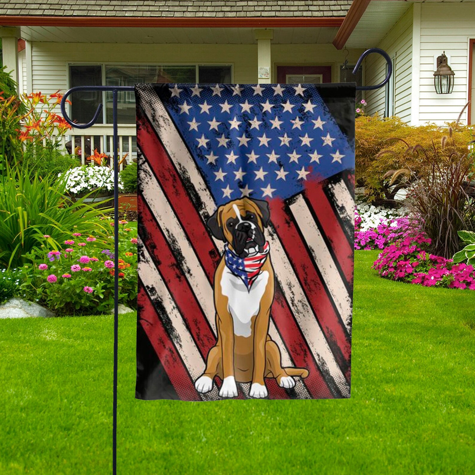 Boxer Garden Flag Boxer House Flag USA Boxer Flag American Etsy