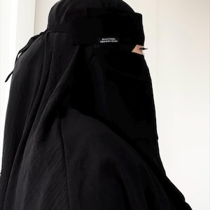 Saudi style short black niqab classic
