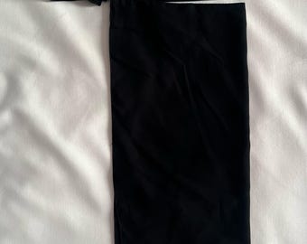 Sharqiaa Saudi style black long niqab with gold logo