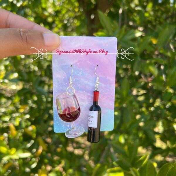 Wine Bottle Earrings Etsy