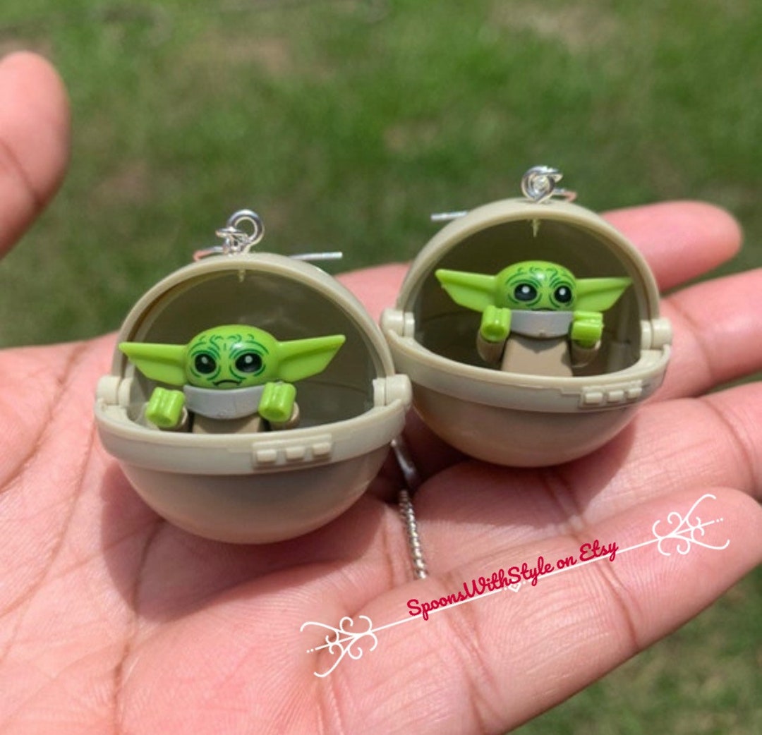 Baby Yoda Earrings Star Wars Mandalorian Statement Earrings Etsy