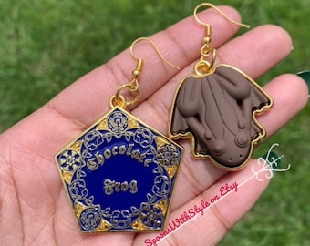 Chocolate Frog Earrings, Novelty Earrings, Statement Earrings, HEAVY*