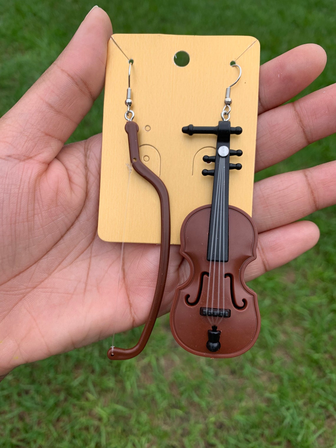 Violin Earrings Novelty Earrings Statement Earrings Gift Etsy