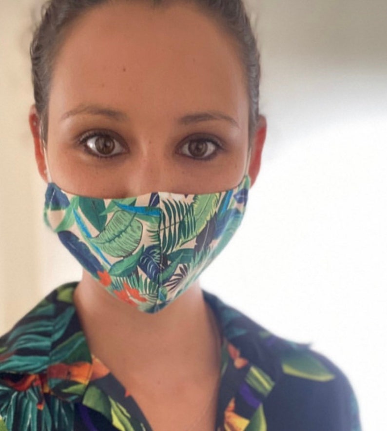 Hawaii Face Mask & 100 Cotton Mask Bag Jungle Palm Etsy