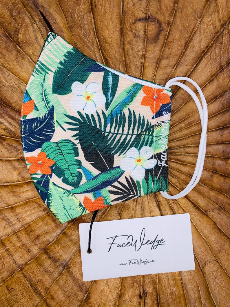 Hawaii Face Mask & 100 Cotton Mask Bag Jungle Palm Etsy
