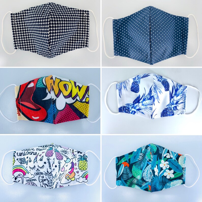 MAKEUP Face Mask Black Inner Lining Black Palm & Jungle Etsy