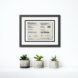 Joy Division, Camden Electric Ballroom, London 1979 Konzert Ticket Stub Fine Art Print