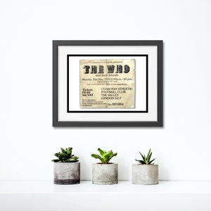 The Who Konzert Ticket Stub Fine Art Print A4-A1