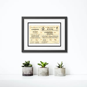 Arsenal Away League Winning ticket stub 1989 Fine Art A4-A1 Print