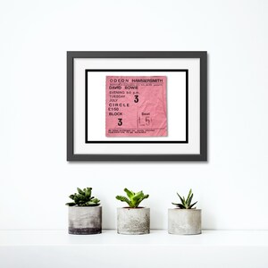David Bowie Concert Ticket Stub - Etsy