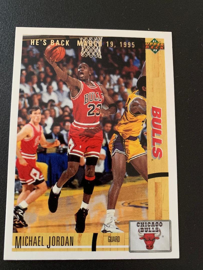 Rare 1991 Upper Deck Michael Jordan Card 44 Etsy