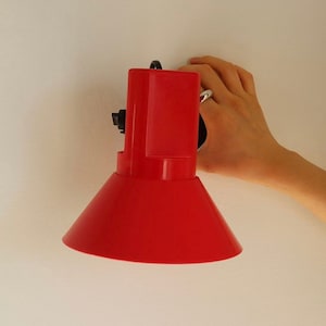 1of2 Rare vintage i Guzzini red wall/ceiling lamp