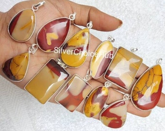 Natural Mookaite Jasper Gemstone Pendants, 925 Silver Plated Pendants, Wholesale Jewelry Bezel pendants, Mookaite Gemstone, Gift Pendant.