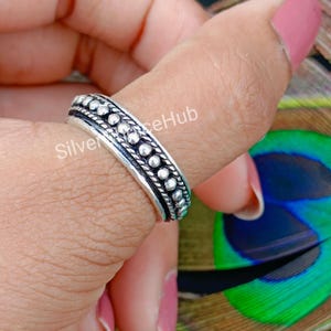 Sterling Silver Spinner Ring: Handmade Anxiety Meditation Ring