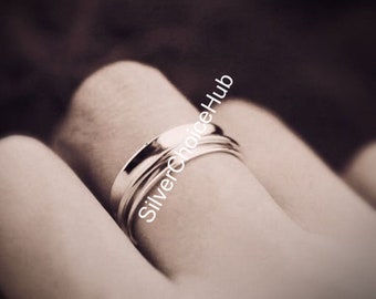 925 Sterling Silver Spinner Ring, Worry Fidget Ring, Anxiety Ring, Handmade Ring, Spinning Ring, Meditation Spinner Ring, Gift for Her,