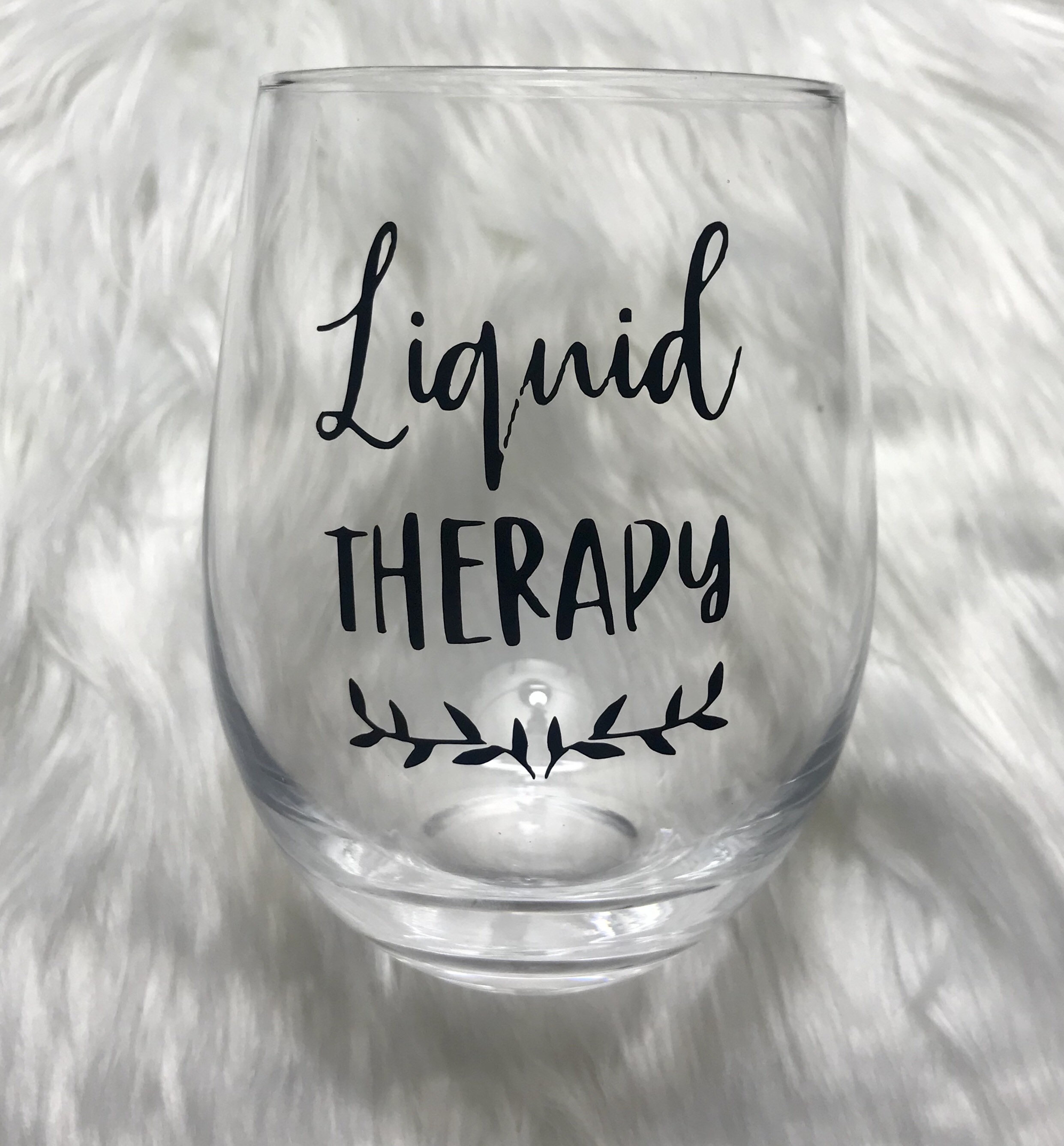 Liquid Therapy Stemless Wine Glass Etsy