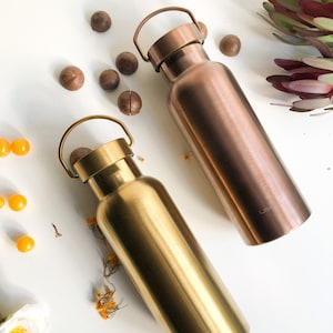 Gold or Rose gold water bottle - double wall insulated