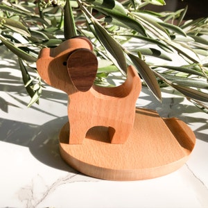 Wooden Phone Holder & Tablet Holder (Standing Dog) | Phone Stand | Cell Phone Stand | Tablet Stand | Ipad Stand | Dog Lover Gift