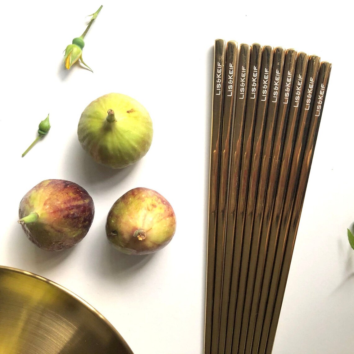 Gold Chopstick Set 5 Set Chopsticks Tableware Etsy