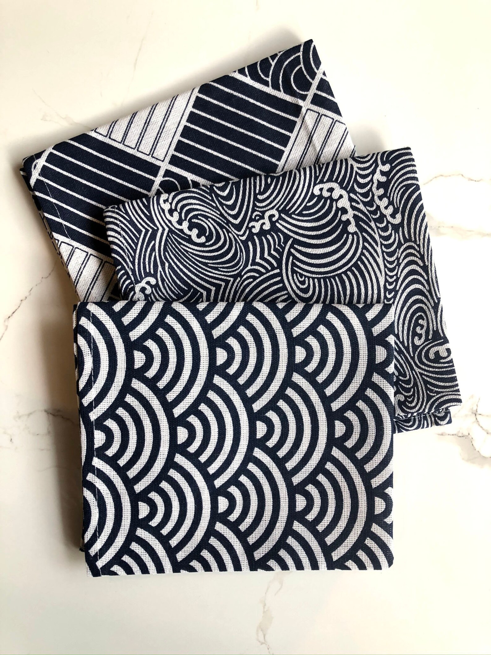 Cotton & Linen Tea Towels 3 Set Etsy