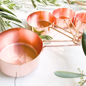 Rose Gold Measuring Set (Cups and Spoons): Baking Utensils | Kitchenware | Cooking Utensils | Baking Gifts
