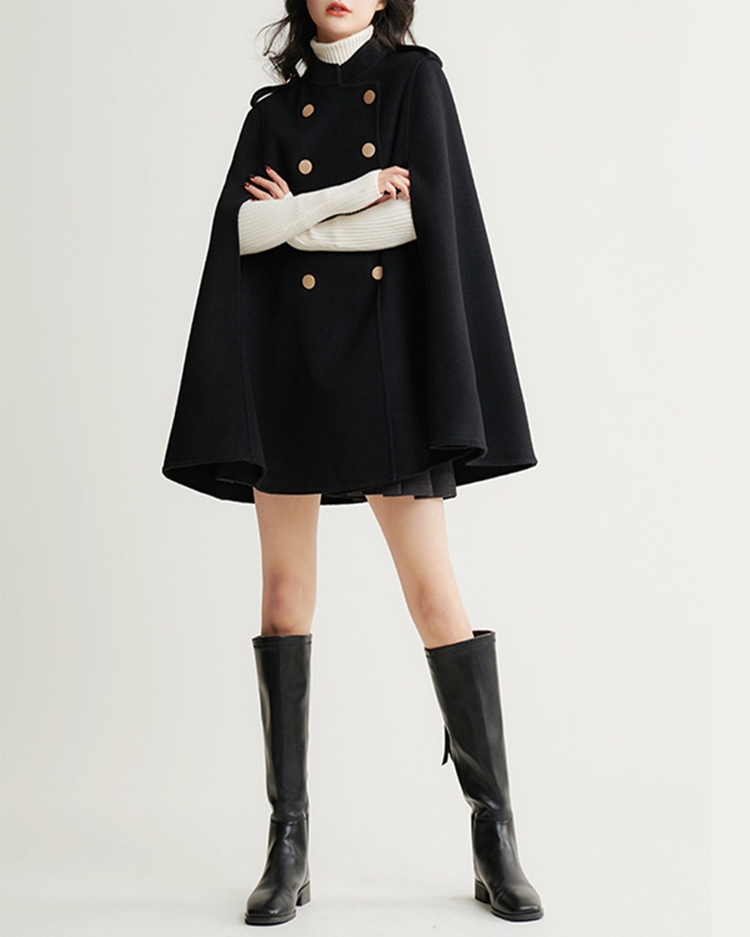 nalaナラ Wool cape coat ポンチョ コート BLACK 黒 il_1080xN.4194731690_ccfa.jpg