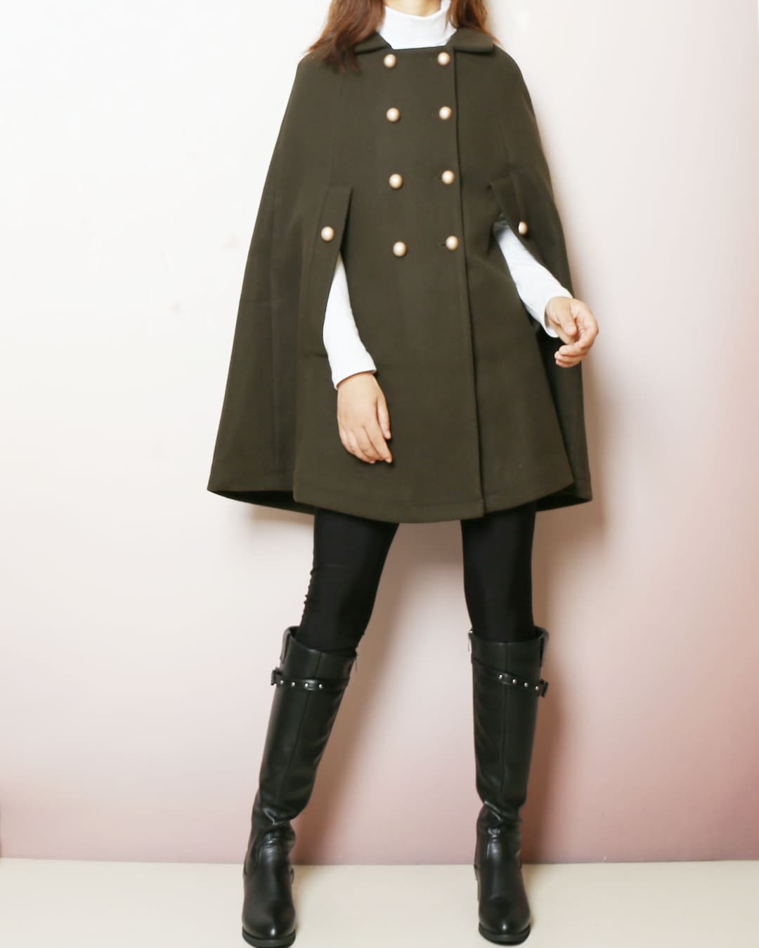 ジャケット・アウター   205W39NYC Wool Cape coat Wool Cape Coat, Wool Poncho, Wool Cloak Jacket, Winter Coat