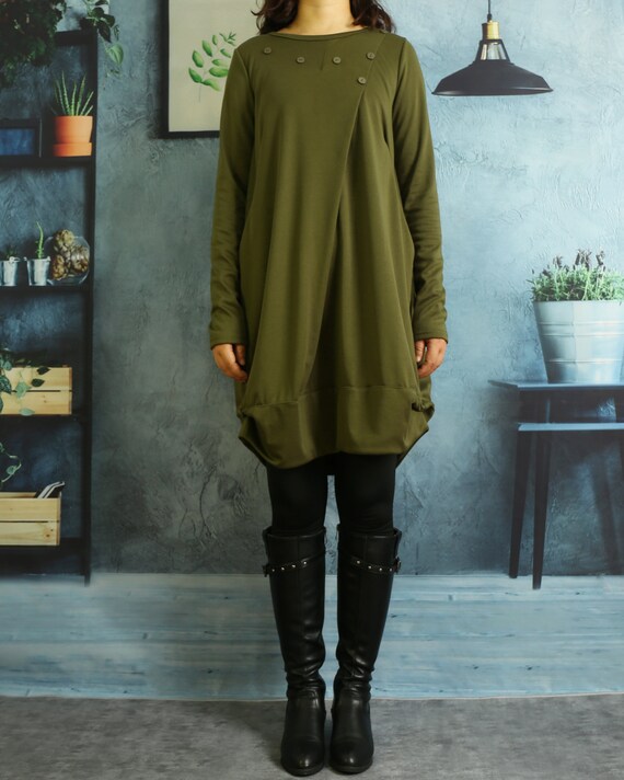 green emerald velvet dress utcoco Womens Casual Loose Cotton Linen Long Shirt Dress Lapel Button  Cuffed Sleeve Side Split Dresses with Pockets (Small, Army Green) at Amazon  Women's Clothing store main image 1