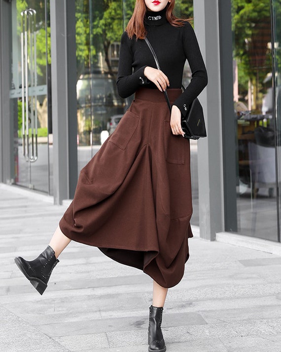 Elastic waist 2025 winter skirt