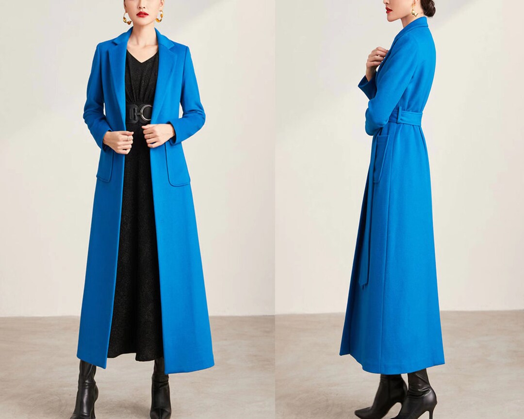 Wool Coat for Women, Maxi Coat, Coat Dress, Black Coat, Winter Coat