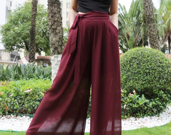 【BAON】Merend Summer Slacks Skirt Pants Layered Skirt Pants A90508 - Etsy