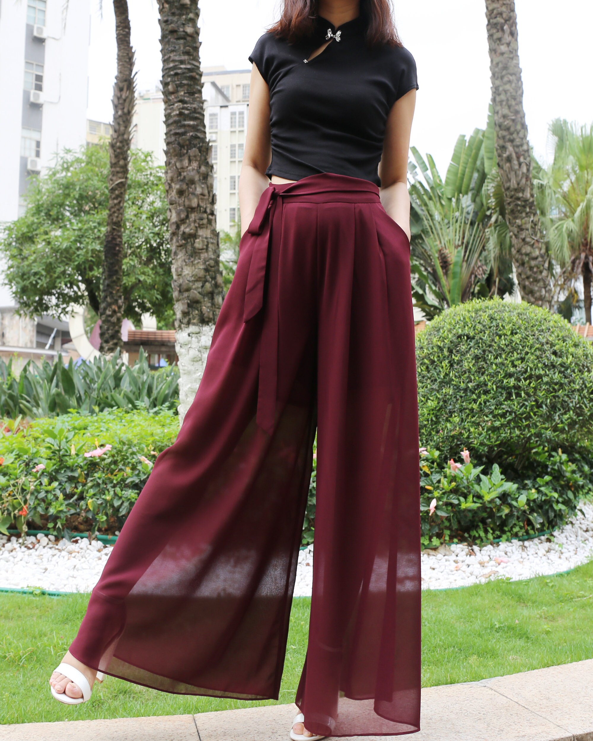ショートパンツ Siyazu SIPT7121 Summer Polly 5-part Pants_Brown Designer fashion, Seoul-fully created | W Concept