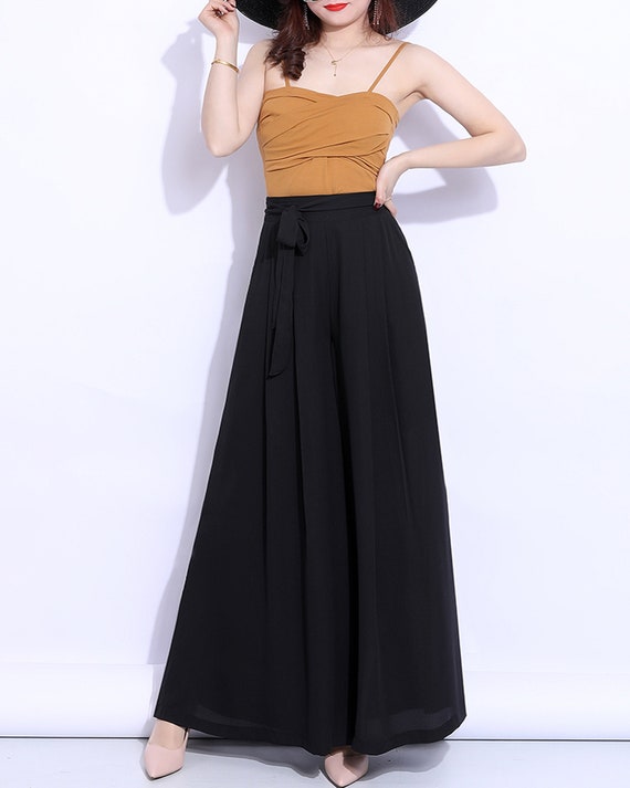 Chiffon Skirt Pants, Summer Pants, Women's Pants, Wide Leg Chiffon Skirt Pants, Summer Pants, Women's Pants, Wide Leg