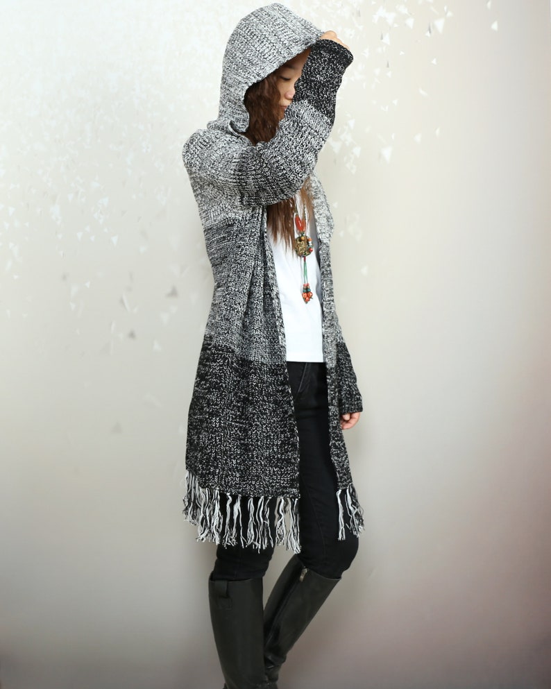 cardigan Sweater Cardigan Women Y2096 Hooded Cardigan Plus Size Knit Hoodie Long Cardigan knit Jacket Oversized sweater