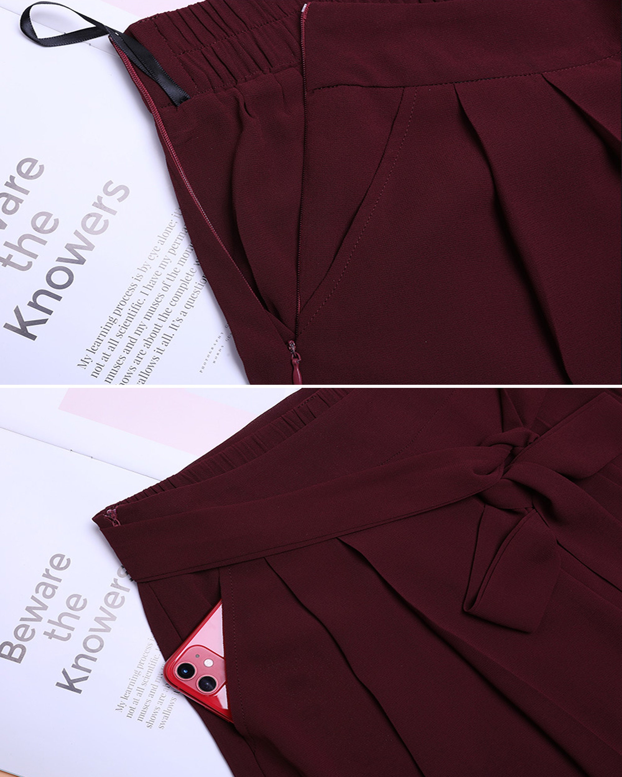 Chiffon Skirt Pants, Summer Pants, Women's Pants, Wide Leg