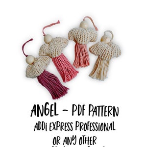 ADDI ANGEL PDF Pattern - circular knitting machine pattern - Addi Express Professional / Sentro / Addi King - Easy beginner knitting Pattern