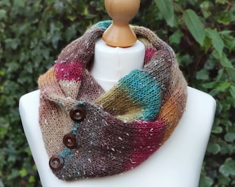 Addi Infinity Scarf Cowl pattern / Neck Warmer - Scarf pattern  - Prym - Sentro - Loom knitting - easy machine knitting pattern, easy gift