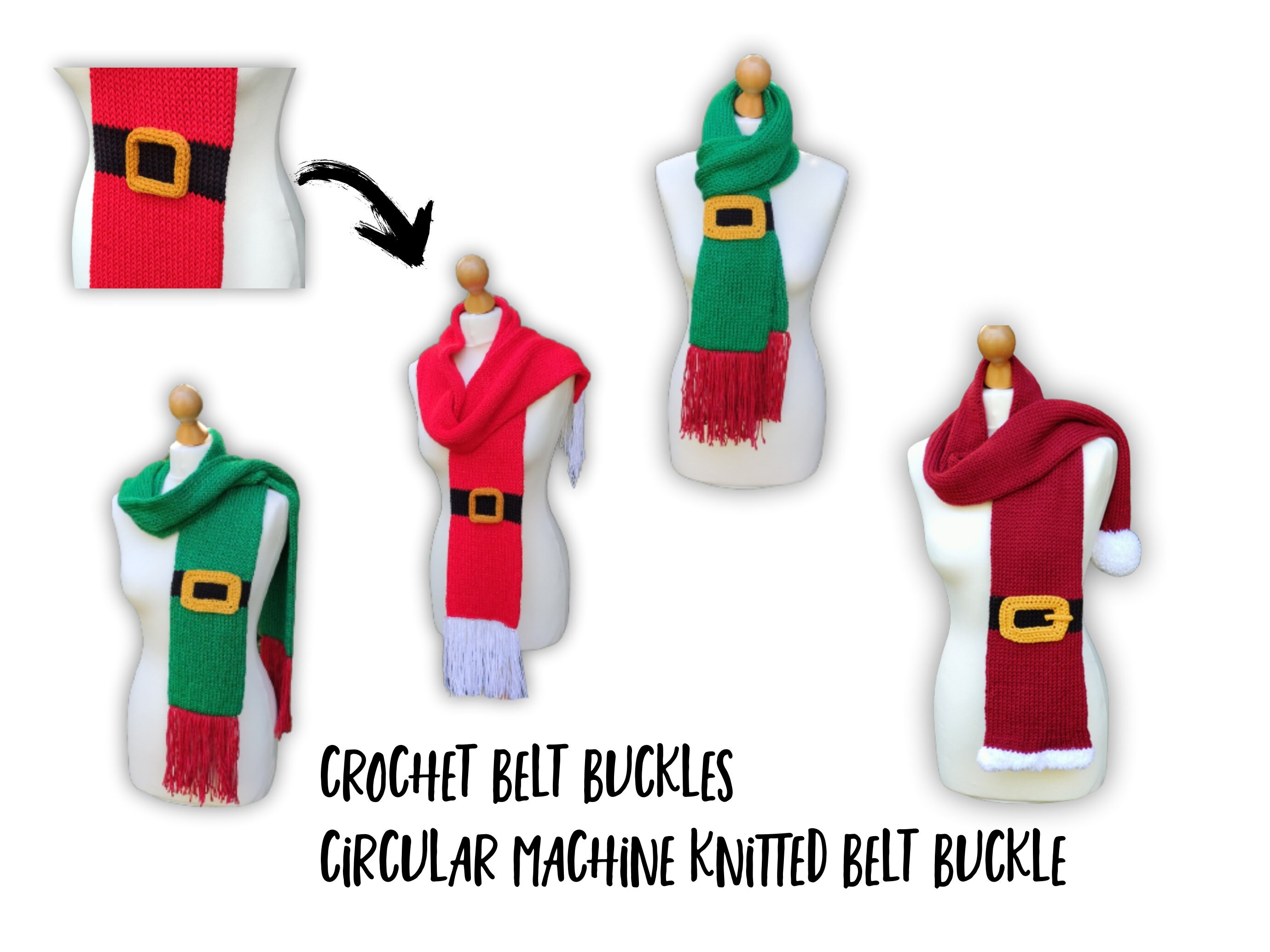 4 CHRISTMAS SCARF Patterns Circular Knitting Machines Etsy