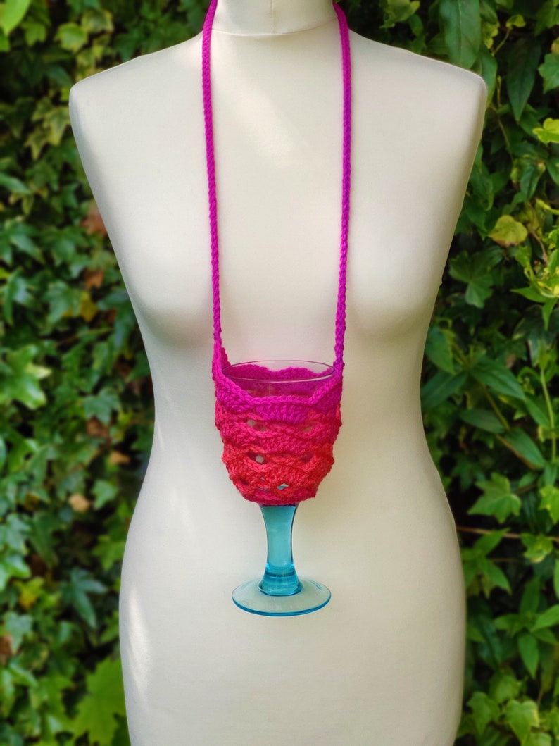 Wine Glass Holder Crochet Pattern Easy Crochet Pattern Etsy