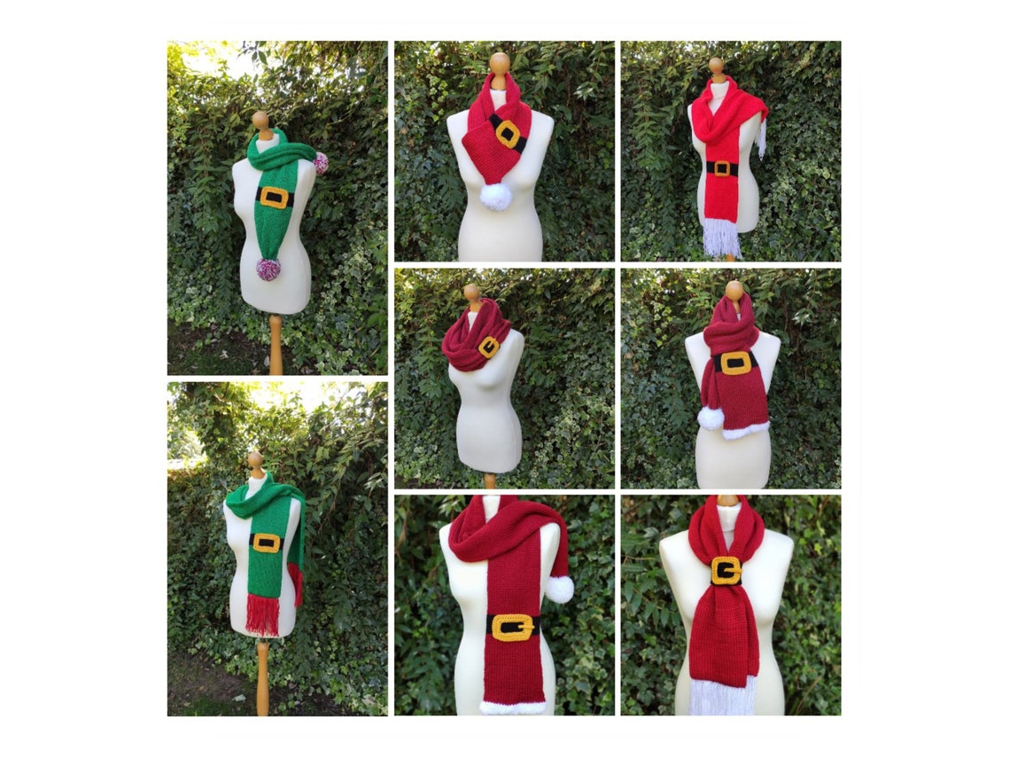 4 CHRISTMAS SCARF Patterns Circular Knitting Machines Etsy
