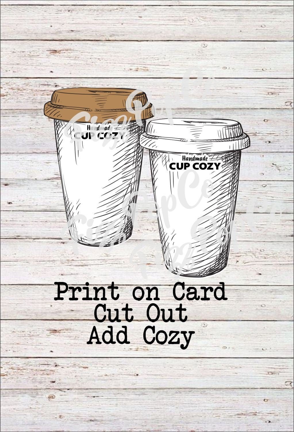 Printable Cup Cozy Template Packaging Market Display | Etsy UK