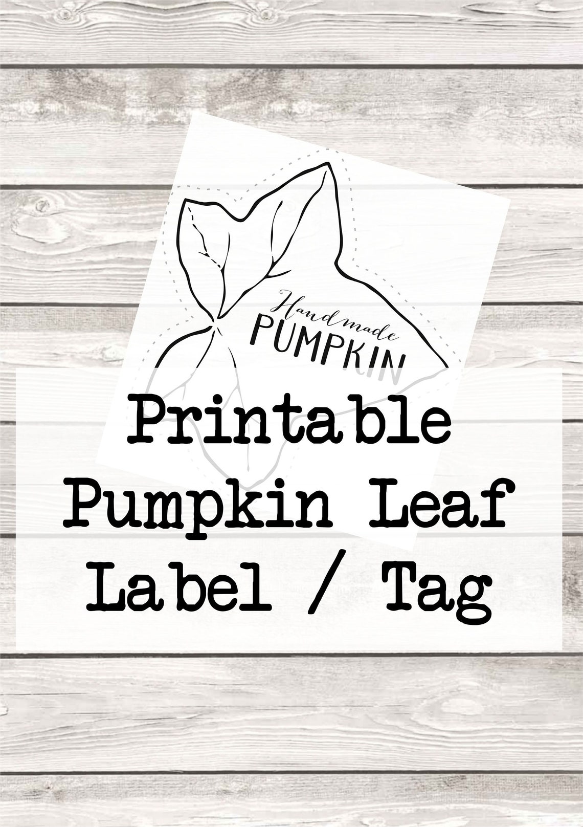 Printable Pumpkin Tags Downloadable PDF 3 Sizes Display | Etsy