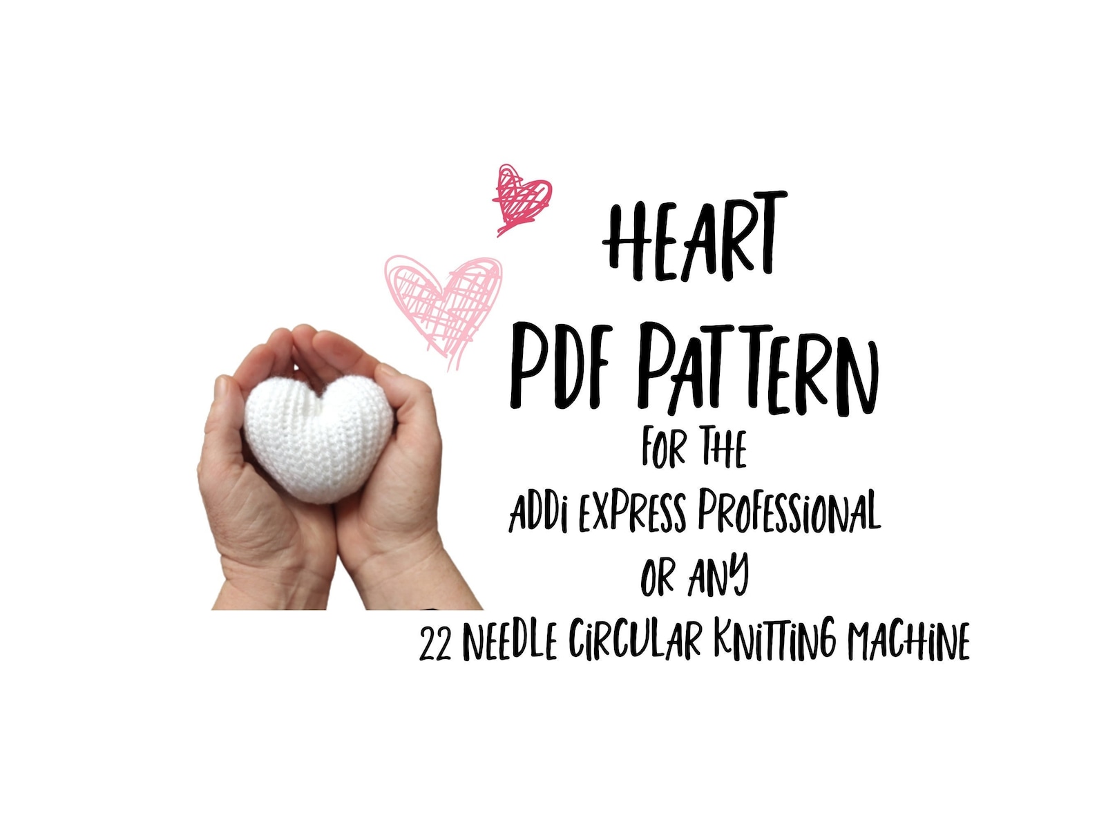 HEART PDF Pattern - Addi Express Professional - Sentro Knitting ...